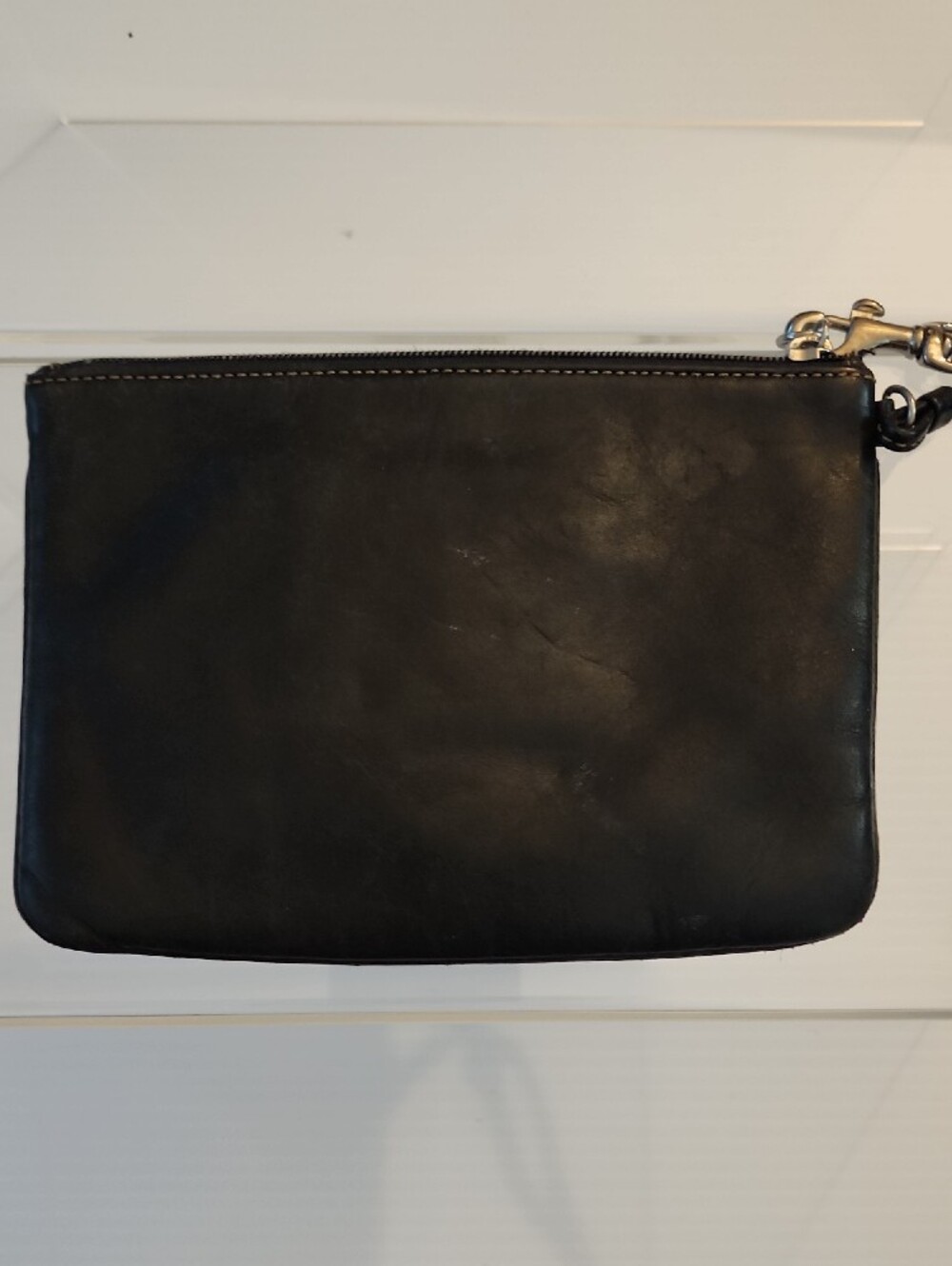 Coach Leatherware EST 1941 Vintage Black Leather Wristlet Pouch. - Picture 3 of 12